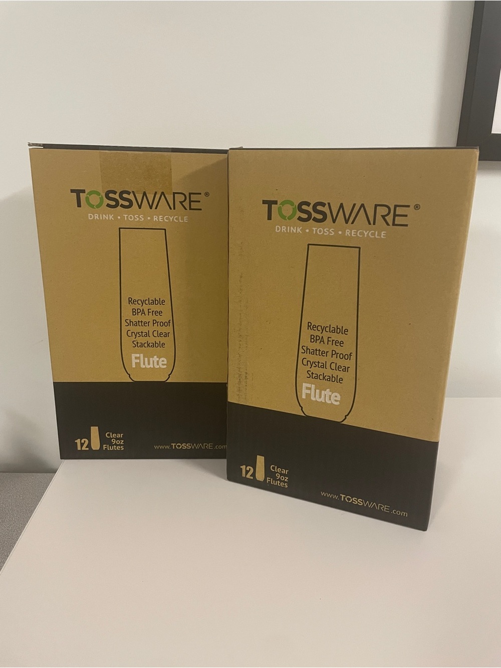 🥂 Tossware 9oz Clear Champagne Flutes - 2 Boxes of 12 (24 Total Flutes) 🥂 - Picture 6 of 9
